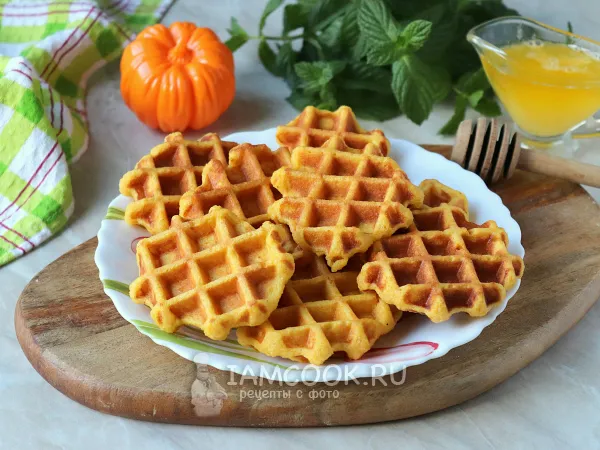Фото блюда: ПП вафли с тыквой