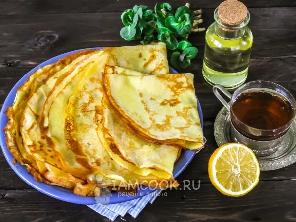 Фото блюда: Кукурузные блины на молоке