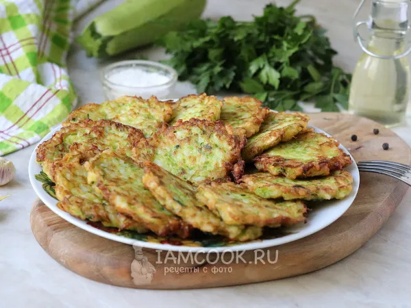 Фото блюда: Оладьи из кабачков с рисом