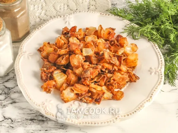 Фото блюда: Жареный лук для хот-догов