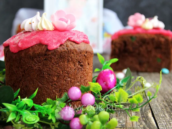 Фото блюда: Кулич «Красный бархат»