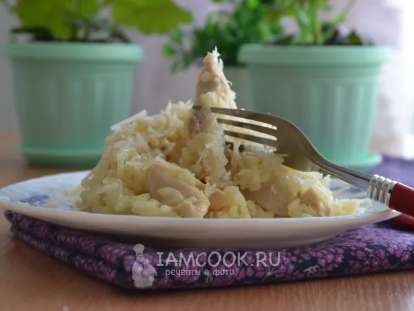Фото блюда: Ризотто с курицей (классический рецепт)