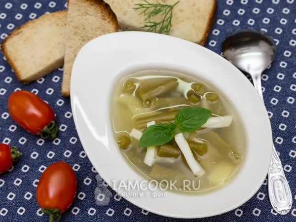 Фото блюда: Суп с яйцом и стручковой фасолью