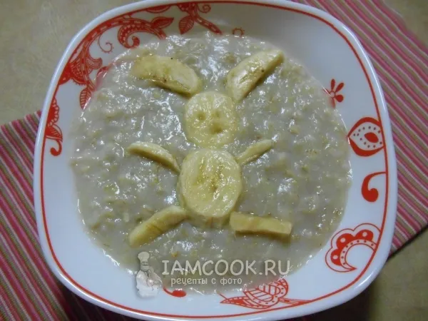 Фото блюда: Геркулесовая каша на воде с бананом «Для малышей»