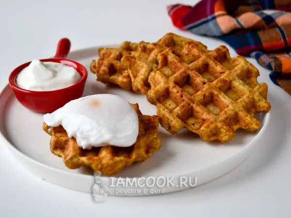 Фото блюда: Тыквенные вафли с сыром