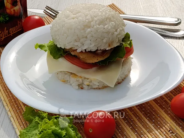 Фото блюда: Рисовый бургер (из риса)