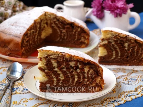 Фото блюда: Пирог «Зебра» без сметаны