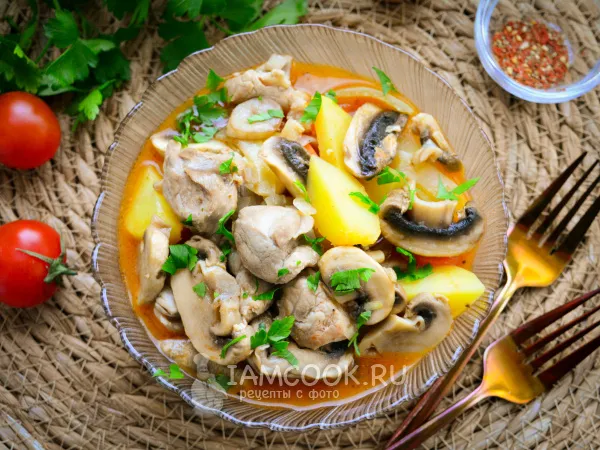 Фото блюда: Рагу с мясом и грибами