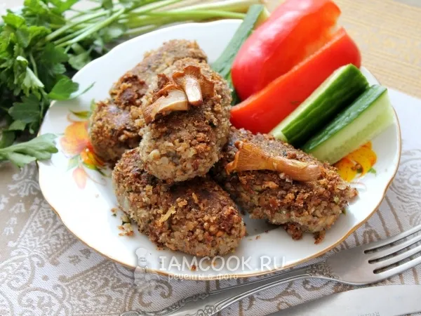 Фото блюда: Котлеты из гречки с грибами