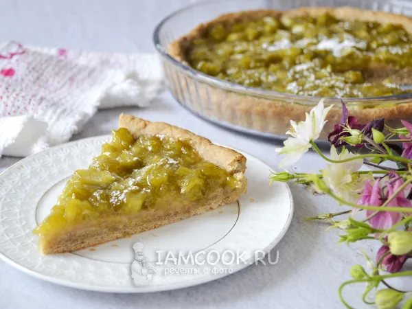 Фото блюда: Постный пирог с ревенем