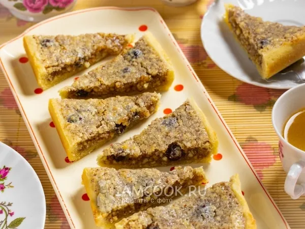 Фото блюда: Песочный пирог с орехами