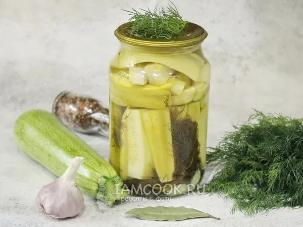 Фото блюда: Маринованные кабачки с укропом