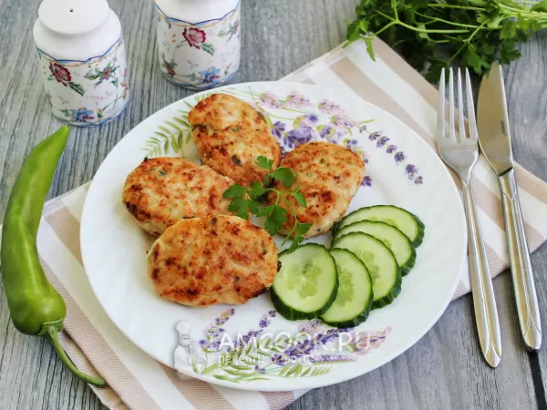 Фото блюда: Котлеты из индейки с овощами