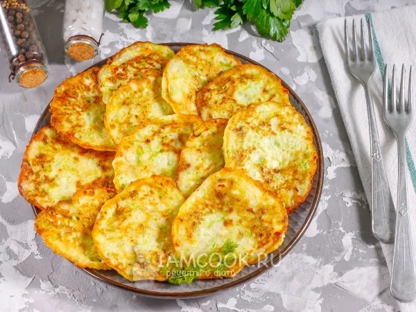 Фото блюда: Кабачковые оладьи с рикоттой