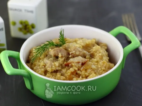 Фото блюда: Пшеничная каша с мясом
