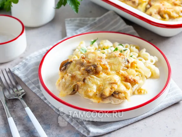 Фото блюда: Мясо по-французски из индейки с грибами