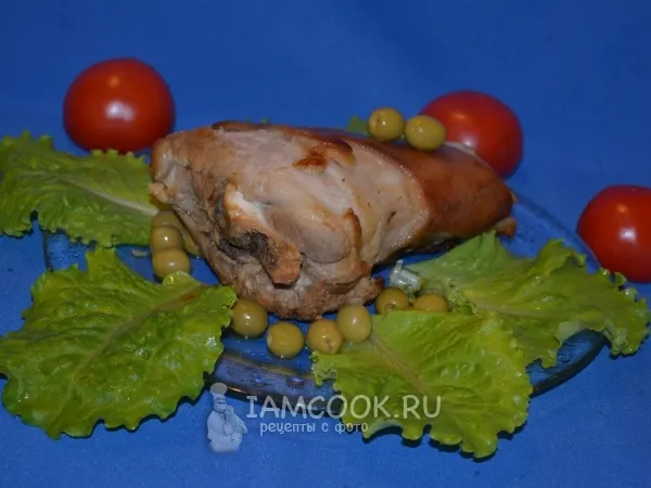 Фото блюда: Рулька в соево-медовом соусе с чесноком