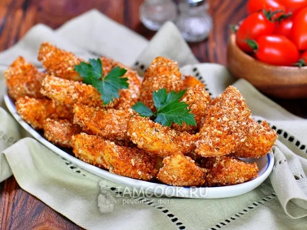 Фото блюда: Картофель в сырно-пряной панировке