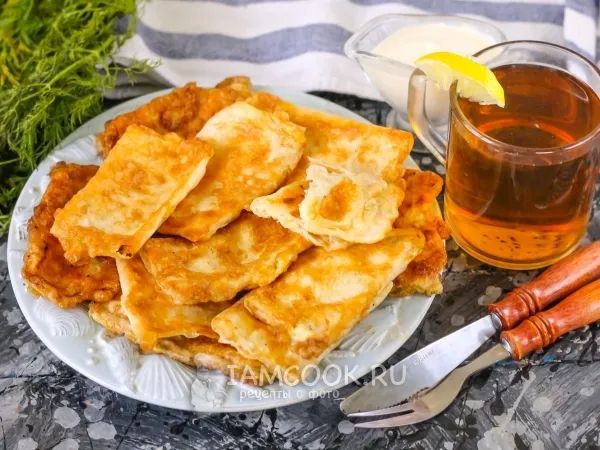 Фото блюда: Жареный лаваш с брынзой