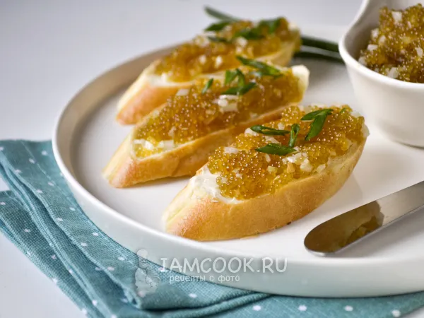 Фото блюда: Бутерброды со щучьей икрой