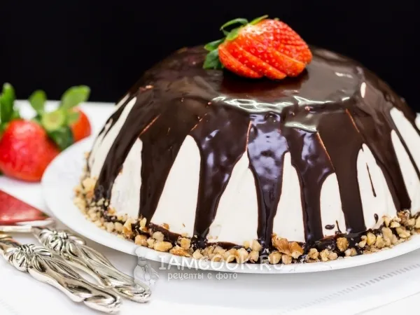 Фото блюда: Торт «Панчо» с вишней и творожным кремом