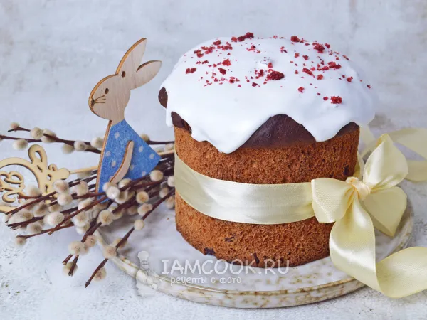 Фото блюда: Творожный кулич с клюквой (вяленой)