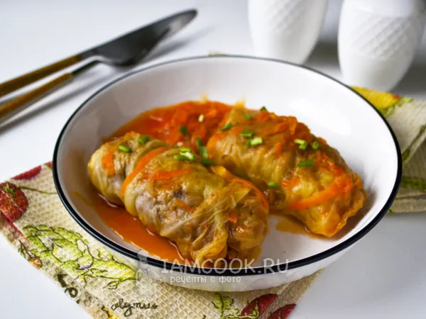 Фото блюда: Голубцы с бурым рисом и фаршем