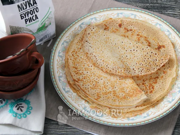 Фото блюда: Блины из цельнозерновой рисовой муки