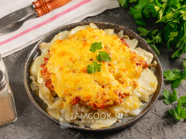 Фото блюда: Ленивое мясо по-французски в духовке