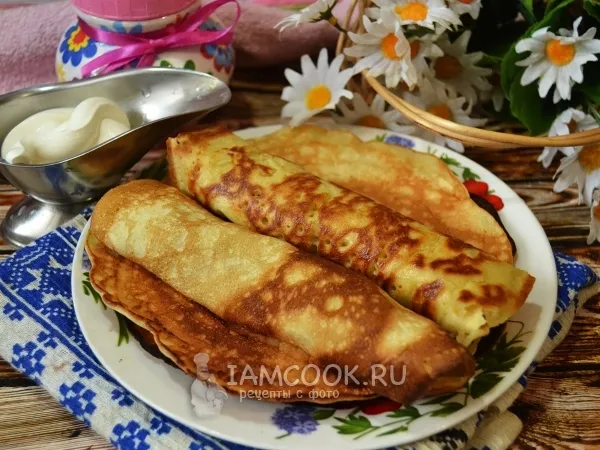 Фото блюда: Блины на сметане и воде