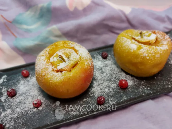 Фото блюда: Запечённые яблоки с сахаром в микроволновке