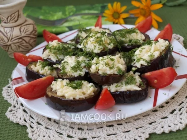 Фото блюда: Баклажаны с сыром и чесноком