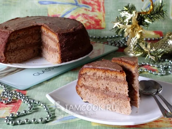 Фото блюда: Торт «Медовик» с халвой