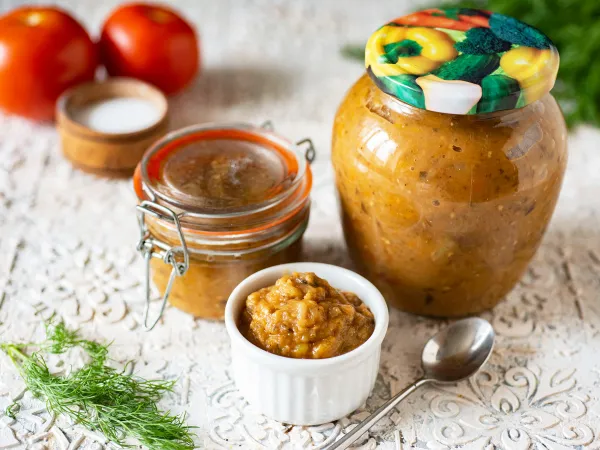 Фото блюда: Аджика из кабачков и баклажанов на зиму