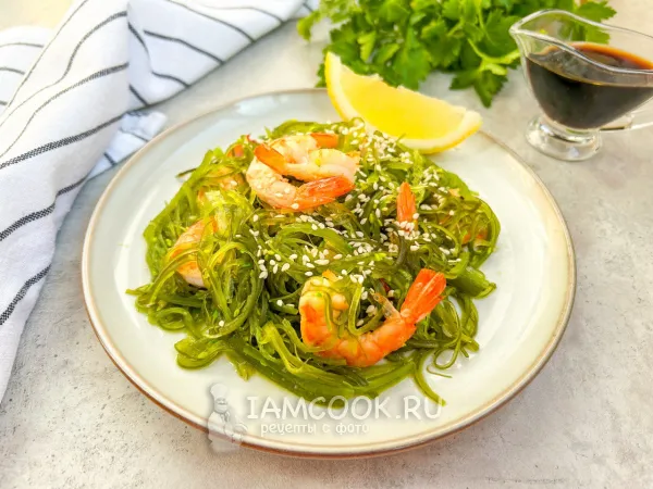 Фото блюда: Салат с чукой и креветками