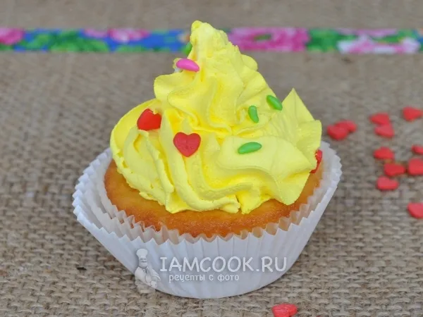 Фото блюда: Капкейки с кремом