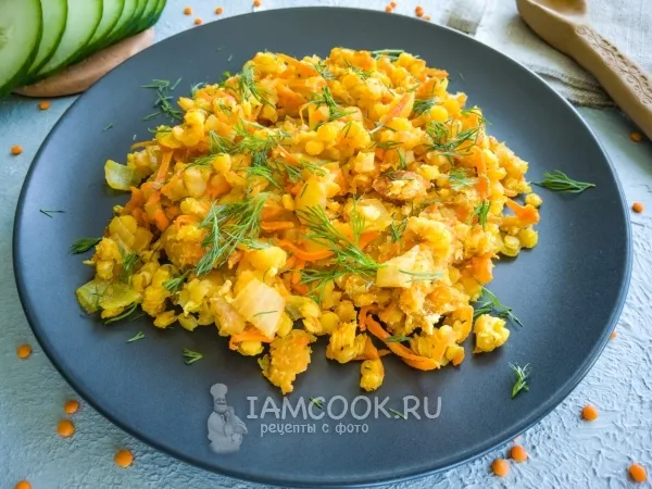 Фото блюда: Чечевица на гарнир в мультиварке