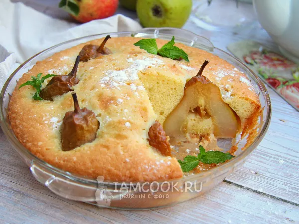 Фото блюда: Пирог с целыми грушами