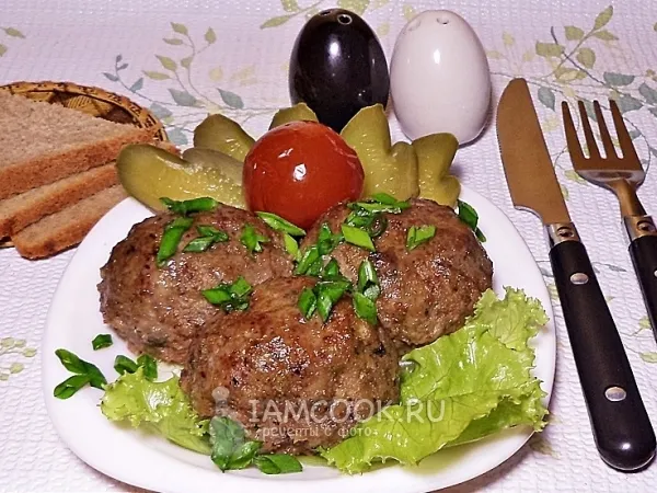 Фото блюда: Котлеты с грибами в духовке