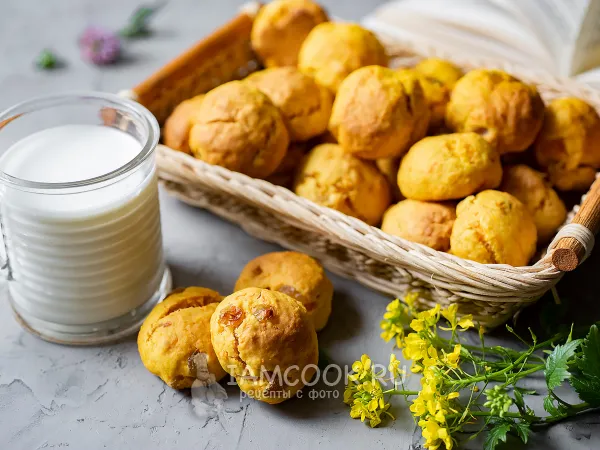 Фото блюда: Постное морковное печенье с изюмом