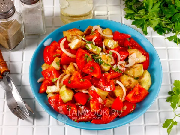 Фото блюда: Салат из сырых баклажанов