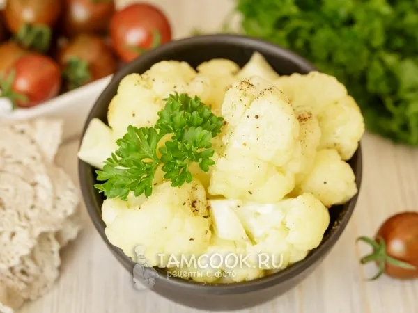 Фото блюда: Цветная капуста с чесноком