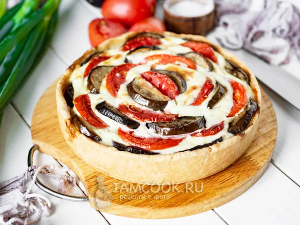 Фото блюда: Пирог с баклажанами и помидорами