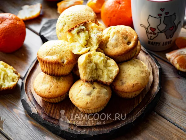 Фото блюда: Кексы с курагой и изюмом