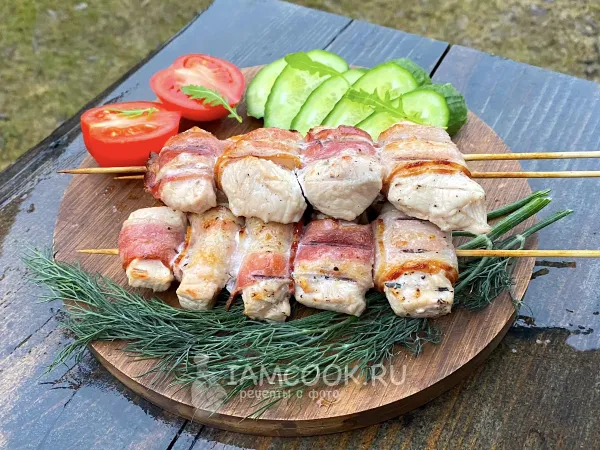 Фото блюда: Индейка в беконе на мангале