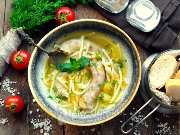 Фото блюда: Суп с куриными шейками и лапшой