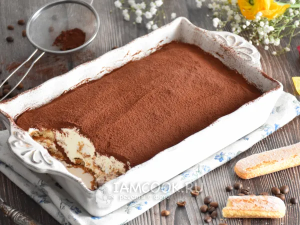 Фото блюда: Тирамису со сгущенкой и маскарпоне (без яиц)