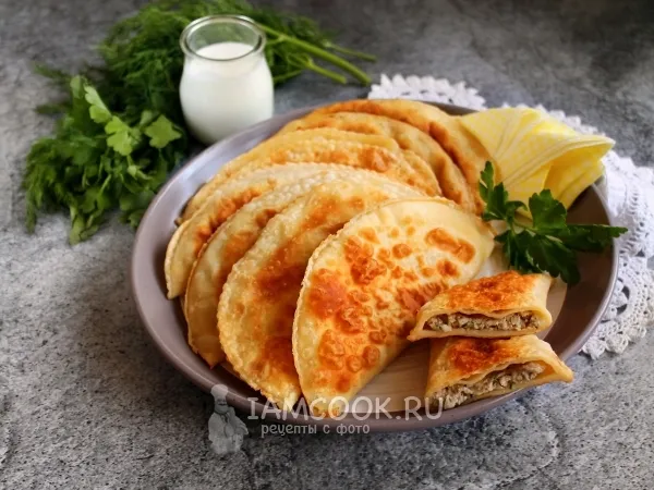 Фото блюда: Хрустящие чебуреки из теста на кефире