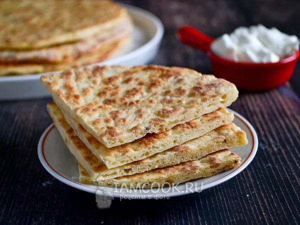 Фото блюда: Тонкие творожные лепешки (несладкие)