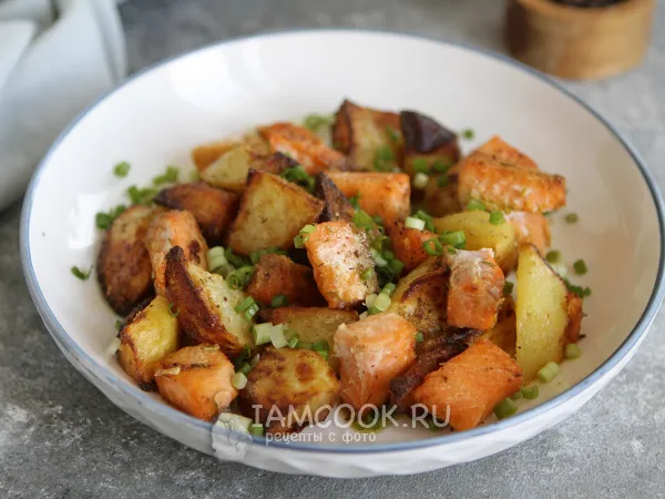 Фото блюда: Рыба с картошкой в аэрогриле